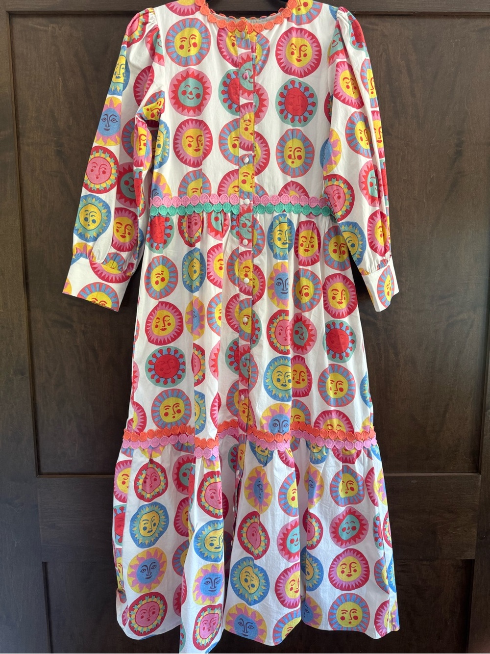 Marie By Victoria Dunn SunFace  Print Cotton Button-Front Dress